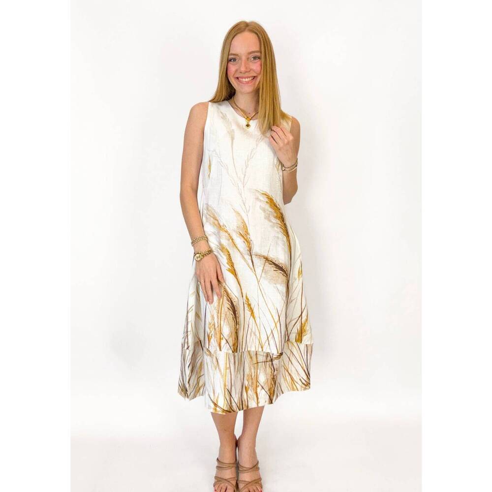 NEW DOLCEZZA camryn midi dress in white
